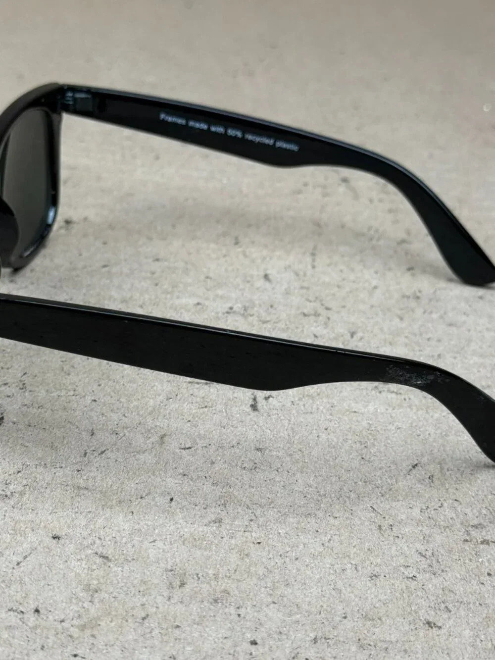 Men's Sunglasses Hand Polished Black Frames 090-01-8108 Minor scratches